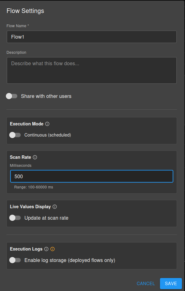 Flow Resource Monitor showing performance metrics