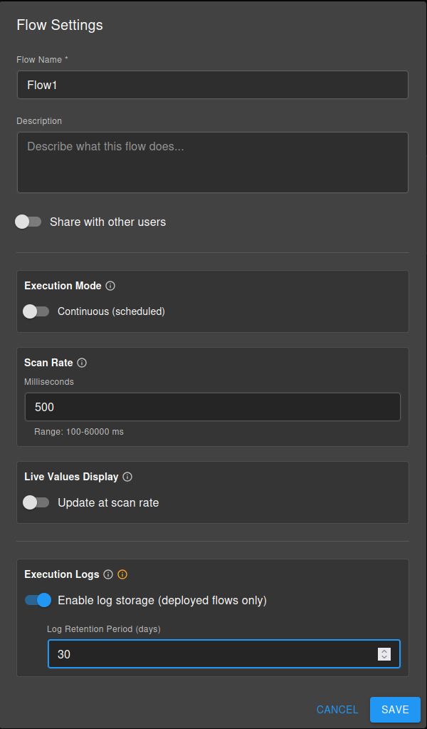 Flow Resource Monitor showing performance metrics